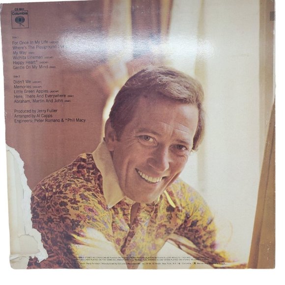 Andy Williams Happy Heart (Vinyl, 1969) Columbia CS 9844 VG LP Record Album - Picture 4 of 9